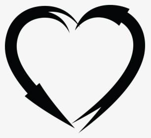 Free Clipart Of A Black And White Heart Frame Of Arrows - Free Heart Frame Png, Transparent Png, Free Download