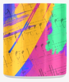 Groovy Paint Brush Strokes With Music Notes Classic - Modern Art, HD Png Download, Free Download