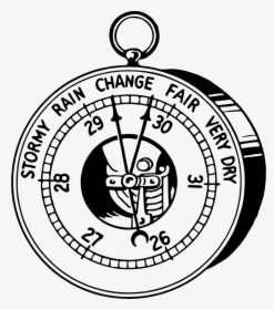 Weather Instrument Barometer Drawing, HD Png Download, Free Download