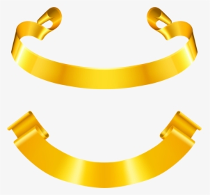 Euclidean Vector Gold Clip - Gold Ribbon Strip Png, Transparent Png, Free Download
