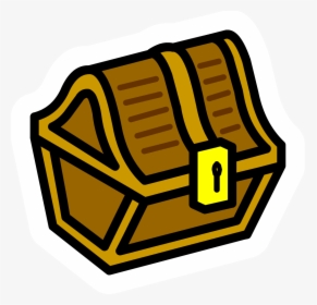 Treasure Chest Pin - Small Cartoon Treasure Chest, HD Png Download, Free Download