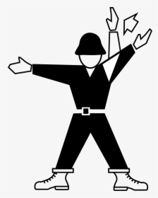 Leg Vector Cartoon Hand - Move Left Helicopter Hand Signals, HD Png Download, Free Download
