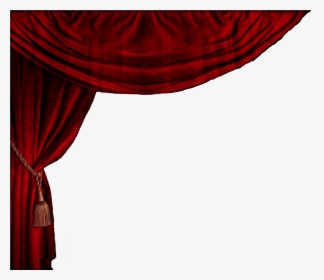 Theatre Clipart Red Stage Curtain - Red Curtain Drapes Png, Transparent Png, Free Download