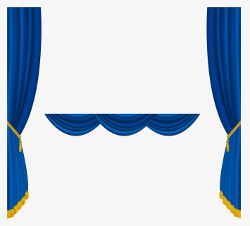 Clip Art Blue Curtains Clipart - Curtains Design Png, Transparent Png, Free Download