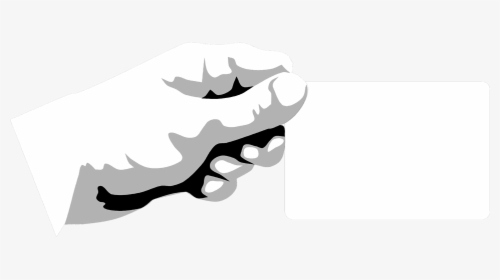 Hand Clip Blank - Hand Holding A Blank Card Transparent, HD Png Download, Free Download