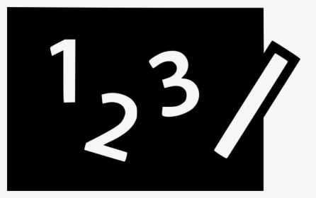 One Two Three Chalk Board - Black-and-white, HD Png Download, Free Download