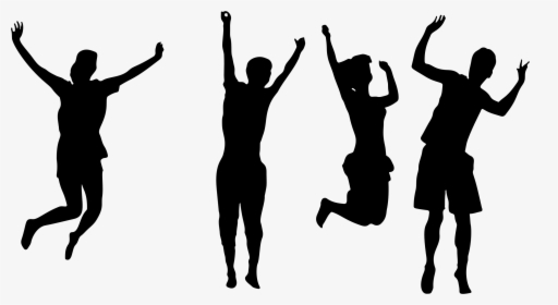 Jumping Clip Art - Silhouette Jumping For Joy, HD Png Download, Free Download