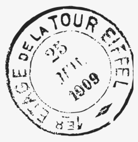 Eiffel Tower Postmark - Passport Stamp No Background, HD Png Download, Free Download