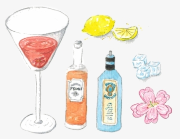 Cocktails Clipart Gin - Martini Glass, HD Png Download, Free Download