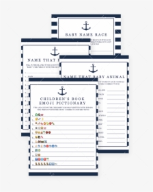 Transparent Nautical Border Png - Printable Free Baby Shower Emoji Game, Png Download, Free Download
