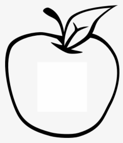 Transparent Apple Clipart Black And White - Outline Image Of Apple, HD Png Download, Free Download