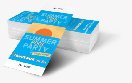 Summer Pool Party Ticket Template Preview - Graphic Design, HD Png Download, Free Download