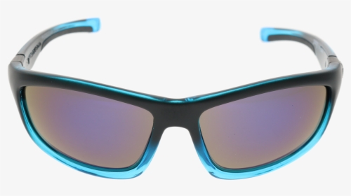 Matte Black-shiny Crystal Blue Frame Ice Blue Mirror - Sunglasses, HD Png Download, Free Download