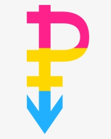 What Does The Pansexuality Flag And Symbol Look Like - Pansexual P, HD Png Download, Free Download