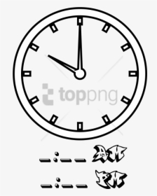 Free Png Download Clock Coloring Book Png Images Background - 1 Oclock Coloring Pages, Transparent Png, Free Download