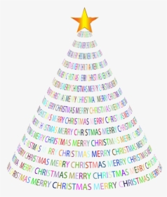Christmas Tree Typography Type Iii Prismatic No Bg - Christmas Tree, HD Png Download, Free Download