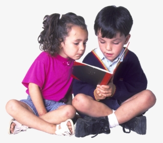 Children Reading Png - 2 Children Reading, Transparent Png, Free Download