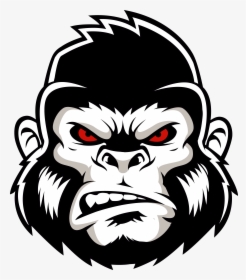 Gorilla Head Drawing - Gorilla Logo, HD Png Download, Free Download