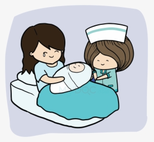 Birth Clipart Labor Delivery Nurse - Labor Delivery Nurse Cartoon, HD Png Download, Free Download