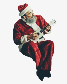 Tumblr Collage Fun Santa Claus Playing Guitar Christmas - Christmas Day, HD Png Download, Free Download