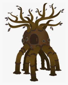 Tree,deer,horn - Illustration, HD Png Download, Free Download
