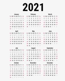 Calendar 2021 Png Clipart - 2021 Year 2021 Calendar Printable, Transparent Png, Free Download