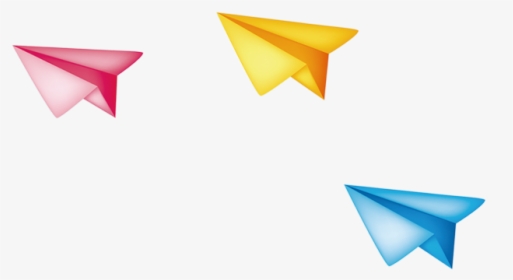 Paper Airplane Wallpaper - Color Paper Airplanes Png, Transparent Png, Free Download