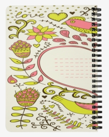 Vintage Retro Background Floral Ornament Heart Notebook - Motif, HD Png Download, Free Download
