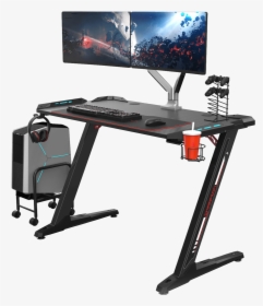 Eureka Z1-s Gaming Desk In Use - Eureka Ergonomic Z1 S Gaming Desk, HD Png Download, Free Download