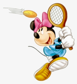 Minnie Tennis Disney Mickey, Mice, Minnie Mouse, Watercolour, - Minnie Mouse Tenis, HD Png Download, Free Download