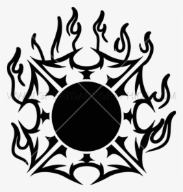 Fire Maltese Cross - Maltese Cross With Flames, HD Png Download, Free Download