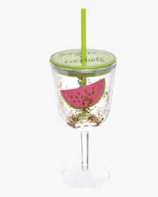 Slant Watermelon Confetti Wine Gls - Champagne Stemware, HD Png Download, Free Download