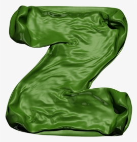 Green Blowup Font Letter Z - Satin, HD Png Download, Free Download