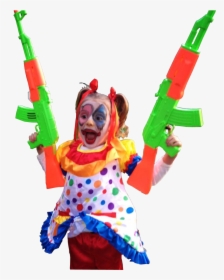 Girl Clown Png - Clown Girl With Toy Guns, Transparent Png, Free Download