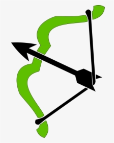 Bow Arrow Shaft - Green Bow And Arrow Png, Transparent Png, Free Download