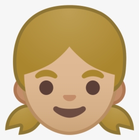 Girl Medium Light Skin Tone Icon - Girl Emoji, HD Png Download, Free Download