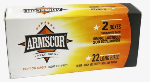 Armscor Rimfire 22lr 36gr, High Velocity Hollow Point,, HD Png Download, Free Download