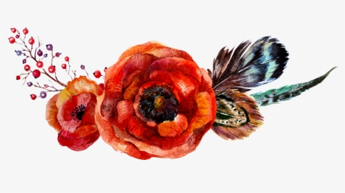 Poppy Flowers Flower Watercolor - Red Watercolor Flowers Png, Transparent Png, Free Download