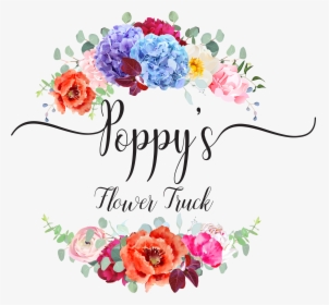 Poppy"s Flower Truck - Watercolor Truck With Flowers, HD Png Download, Free Download