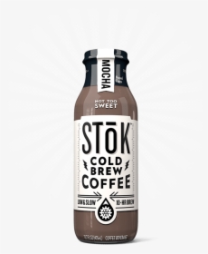 Stōk Mocha Creamed Cold Brew Coffee - Glass Bottle, HD Png Download, Free Download