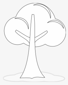 Simple Tree Clip Black And White Png, Transparent Png, Free Download