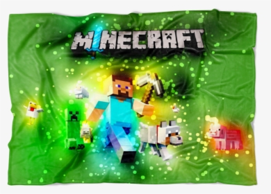 Minecraft Fleece Blanket Steve Brightum Green Blanket - Minecraft, HD Png Download, Free Download