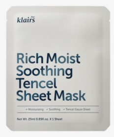 Klairs Rich Moist Soothing Tencel Sheet Mask - Dear Klairs Rich Moist Soothing Tencel Sheet Mask, HD Png Download, Free Download