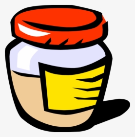Vector Illustration Of Mustard Condiment Jar - Mustard Jar Clipart, HD Png Download, Free Download