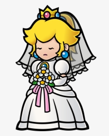 Super Paper Mario By Fawfulthegreat64 - Wedding Paper Mario Peach, HD Png Download, Free Download