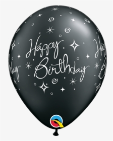 Pearl Onyx Black Birthday Elegant Sparkles Swirls Balloon - Qualatex Latex Birthday Balloon, HD Png Download, Free Download