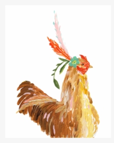 Boho Chicken [art Print]"  Class="lazyload Lazyload - Bohemian Chicken Drawing, HD Png Download, Free Download