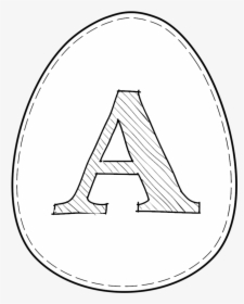 Printable Easter Egg With Letter A On It - Circle, HD Png Download, Free Download