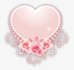Clipart Hearts Vintage - Heart Shape Frame Background, HD Png Download, Free Download
