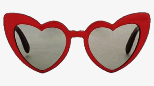 #aesthetic #sunglasses #heart #red #vintage - Heart Shaped Vintage Sunglasses, HD Png Download, Free Download